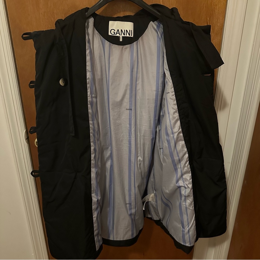Ganni Black Puffer Midi Jacket/Parka - Picture 5 of 6